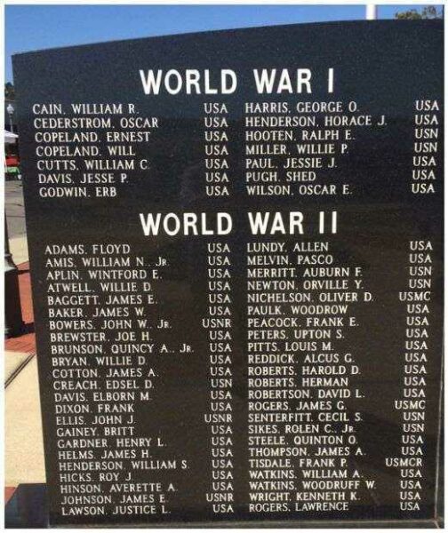 OKALOOSA COUNTY VETERANS MEMORIAL PANEL A