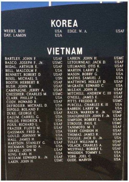 OKALOOSA COUNTY VETERANS MEMORIAL PANEL B