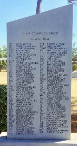 1ST AIR COMMANDO FORCE MEMORIAL PANEL C