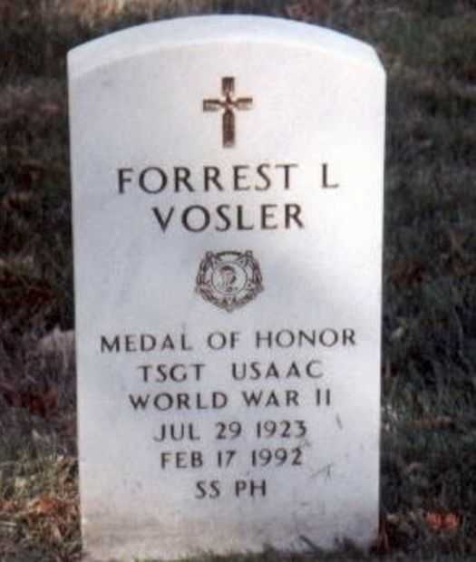 FORREST L VOSLER MEDAL OF HONOR MEMORIAL GRAVE STONE