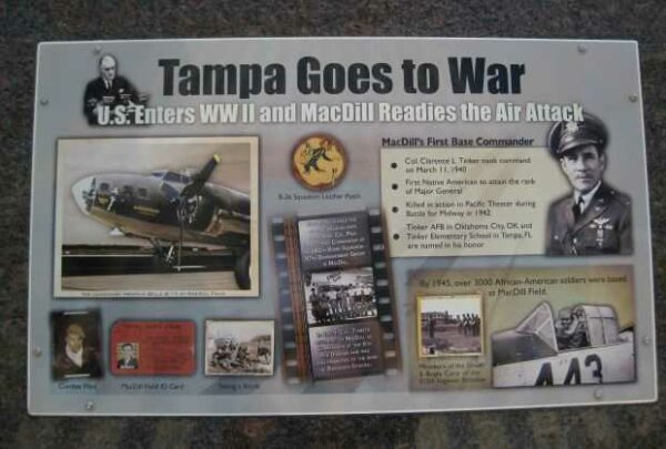 TAMPA GOES TO WAR MEMORIAL PLAQUE