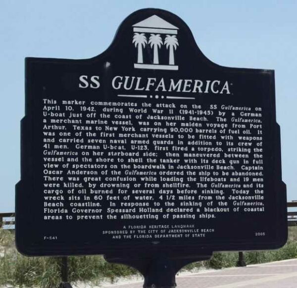 SS GULFAMERICA MEMORIAL MARKER