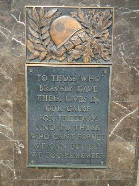 COALINGA VETERANS MEMORIAL PLAQUE