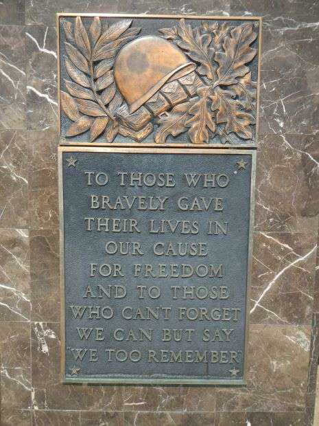 COALINGA VETERANS MEMORIAL PLAQUE