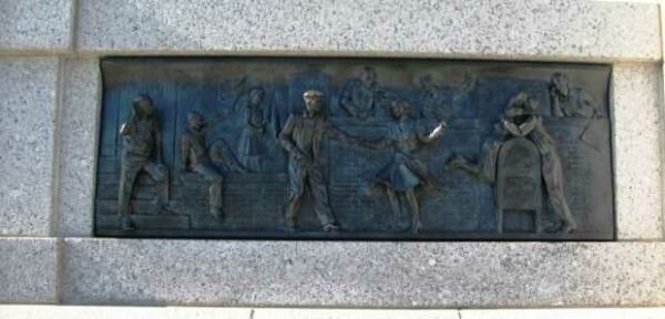 NATIONAL WORLD WAR II MEMORIAL BAS-RELIEF L