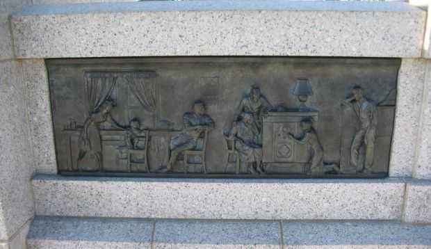 NATIONAL WORLD WAR II MEMORIAL BAS-RELIEF A