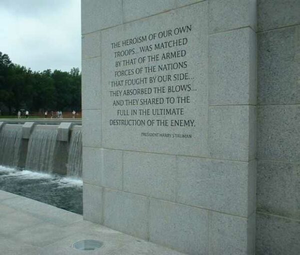 NATIONAL WORLD WAR II MEMORIAL NARRATIVE STONE H