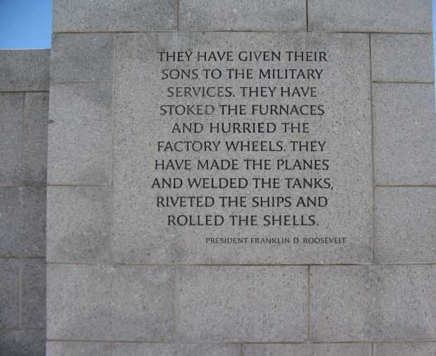 NATIONAL WORLD WAR II MEMORIAL NARRATIVE STONE D