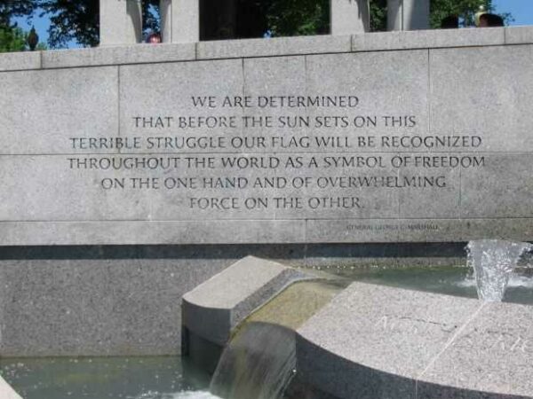 NATIONAL WORLD WAR II MEMORIAL NARRATIVE STONE G