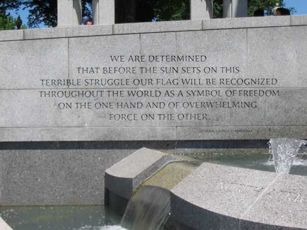 NATIONAL WORLD WAR II MEMORIAL NARRATIVE STONE G