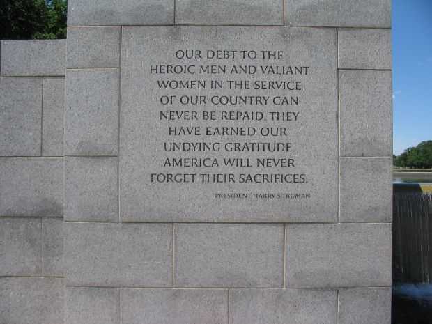 NATIONAL WORLD WAR II MEMORIAL NARRATIVE STONE I