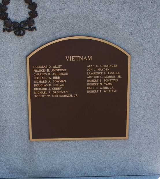 NEWARK VETERANS MEMORIAL PLAQUE C