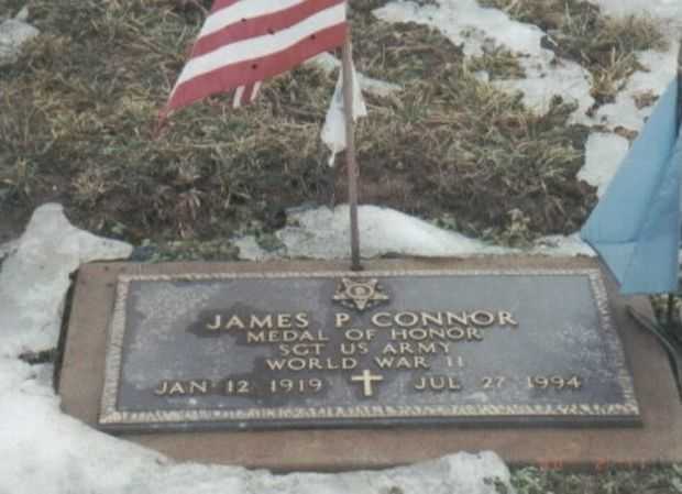 JAMES P CONNOR MEDAL OF HONOR MEMORIAL GRAVE STONE