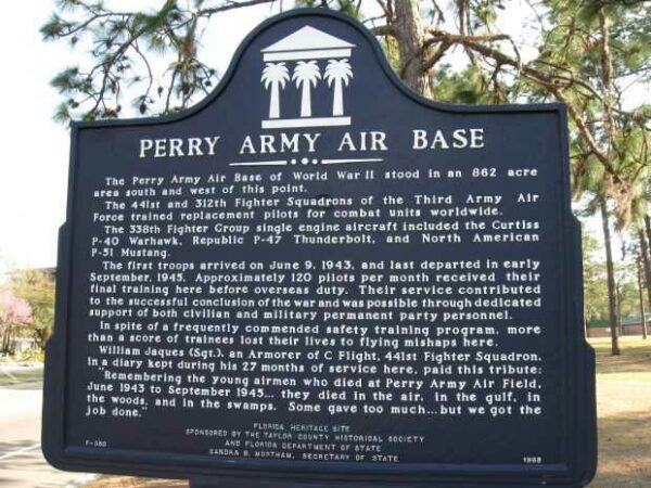 PERRY ARMY AIR BASE WAR MEMORIAL MARKER