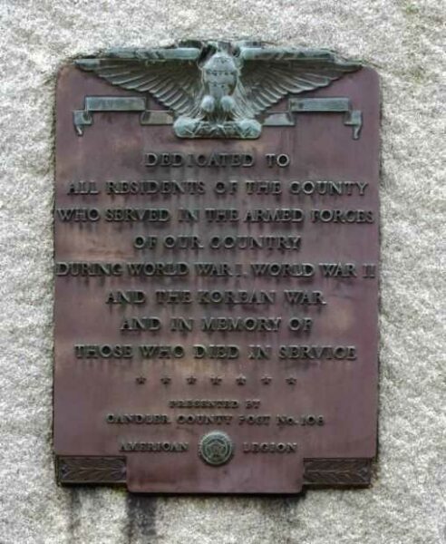 AMERICAN LEGION ARMED FORCES WAR MEMORIAL PLAQUE