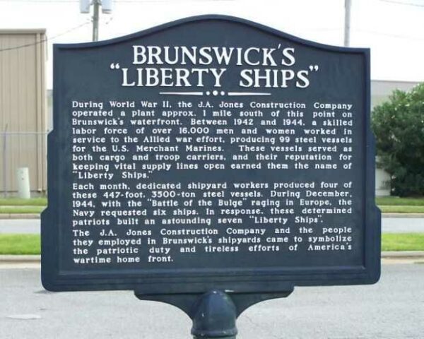 BRUNSWICK’S “LIBERTY SHIP” WAR  MEMORIAL MARKER