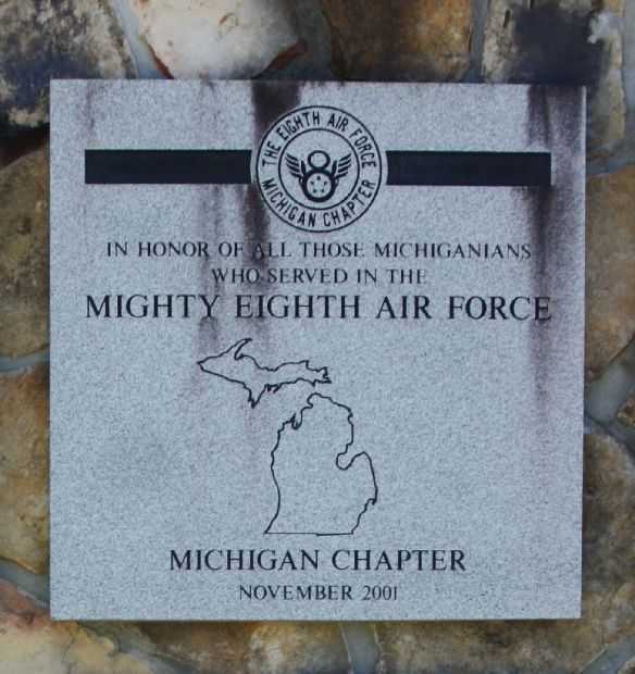 MICHIGAN CHAPTER EIGHT AIR FORCE HISTORICAL SOCIETY MEMORIAL PLAQUE