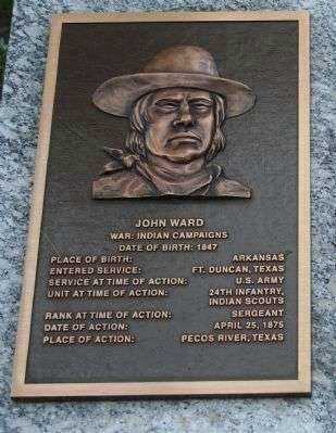 SERGEANT JOHN WARD MEDAL OF HONOR WAR MEMORIAL PLAQUE