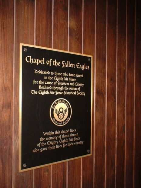 CHAPEL OF THE FALLEN EAGLES WAR MEMORIAL PLAQUE