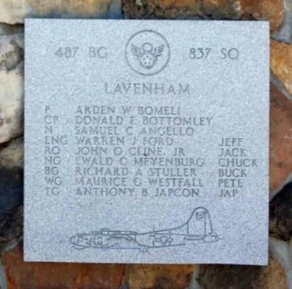 LAVENHAM WAR MEMORIAL PLAQUE