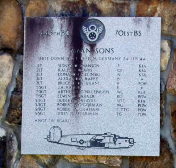 SWAN SONS WAR MEMORIAL PLAQUE