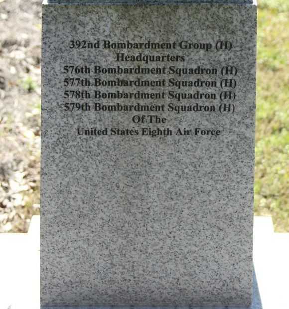 392ND BOMB GROUP WAR MEMORIAL DEDICATION STONE C