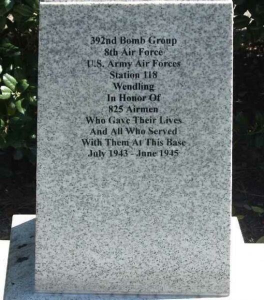 392ND BOMB GROUP WAR MEMORIAL DEDICATION STONE A