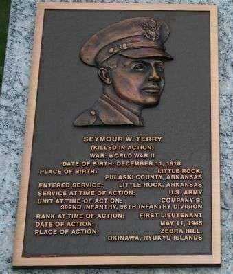1LT. SEYMOUR W. TERRY MEDAL OF HONOR WAR MEMORIAL PLAQUE