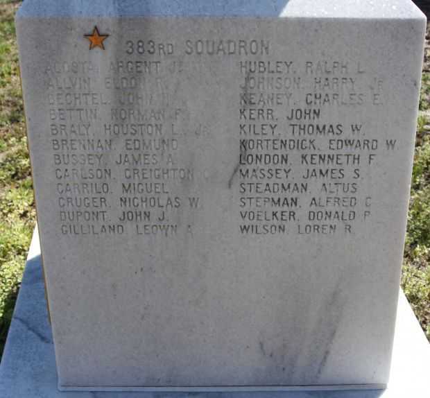 364TH FIGHTER GROUP WAR MEMORIAL HONOR ROLL STONE A