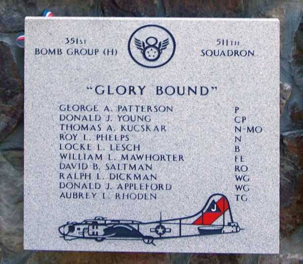“GLORY BOUND” WAR MEMORIAL PLAQUE