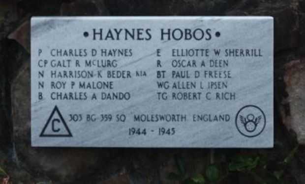 HAYNES HOBOS WAR MEMORIAL PLAQUE