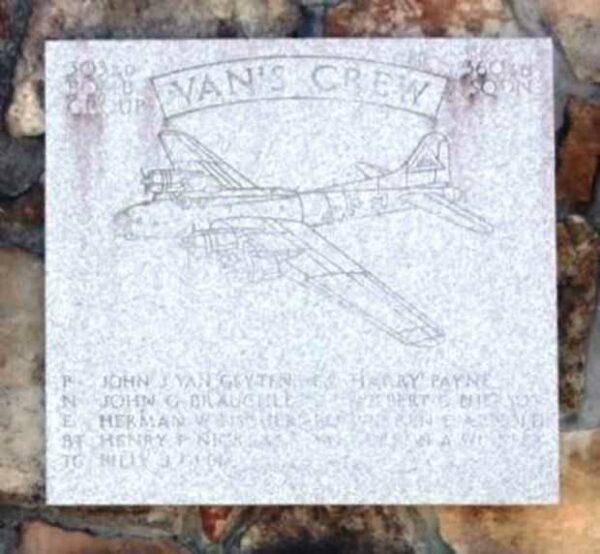 VAN’S CREW WAR MEMORIAL PLAQUE