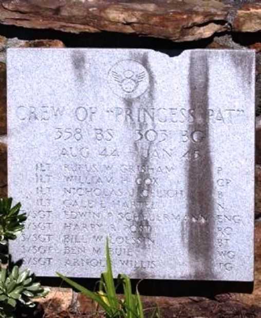 CREW OF “PRINCESS PAT” WAR MEMORIAL PLAQUE