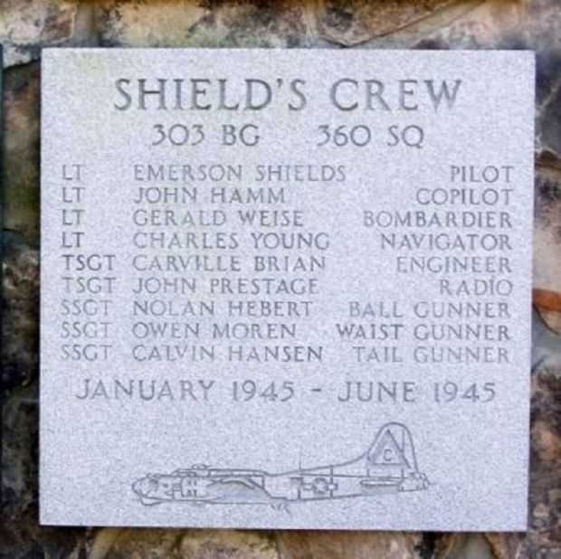 SHIELD’S CREW WAR MEMORIAL PLAQUE