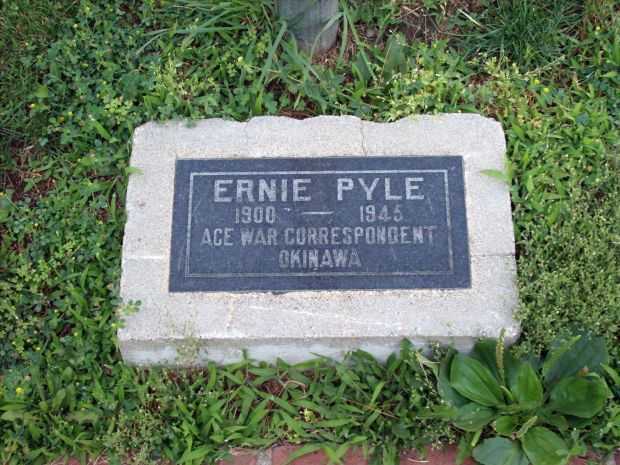 ERNIE PYLE MEMORIAL CEMETERY STONE