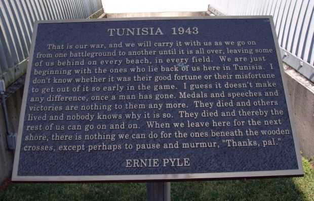 TUNISIA 1943 WAR MEMORIAL PLAQUE