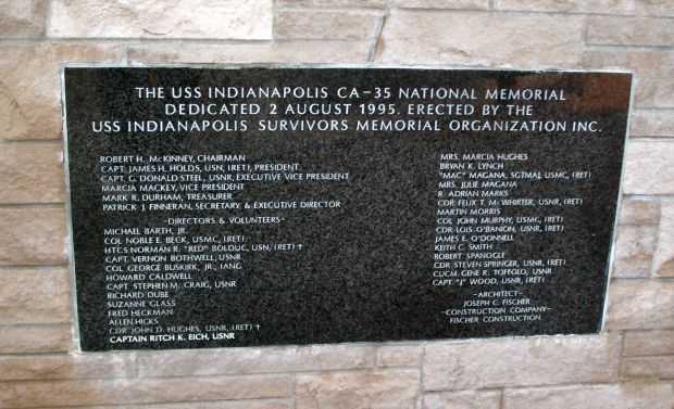 U.S.S. INDIANAPOLIS MEMORIAL PLAQUE B
