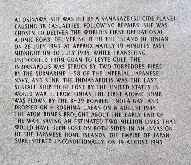 U.S.S. INDIANAPOLIS MEMORIAL PANEL C