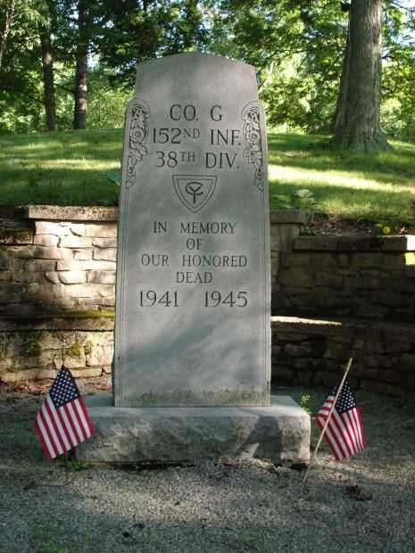 CO. G 152ND INF. 38TH DIV. WAR MEMORIAL