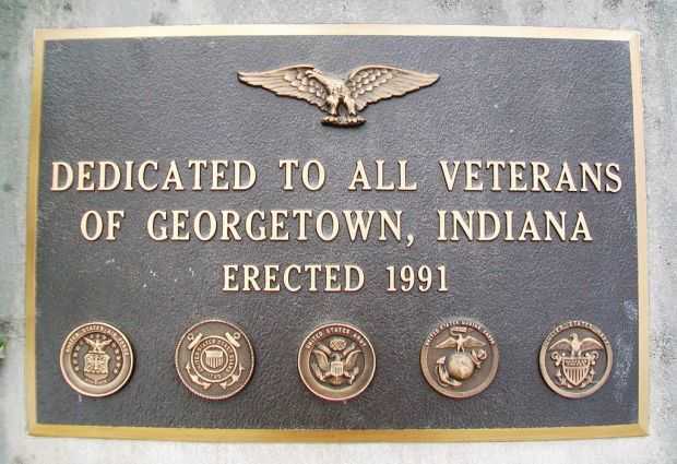 GEORGETOWN VETERANS MEMORIAL PLAQUE