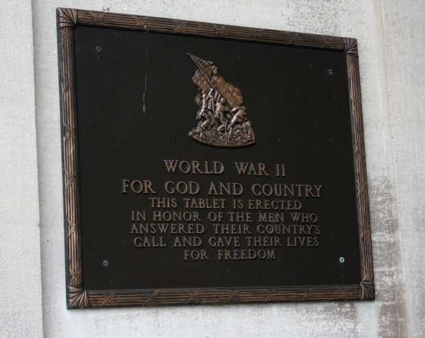 DEARBORN COUNTY WORLD WAR II MEMORIAL PLAQUE