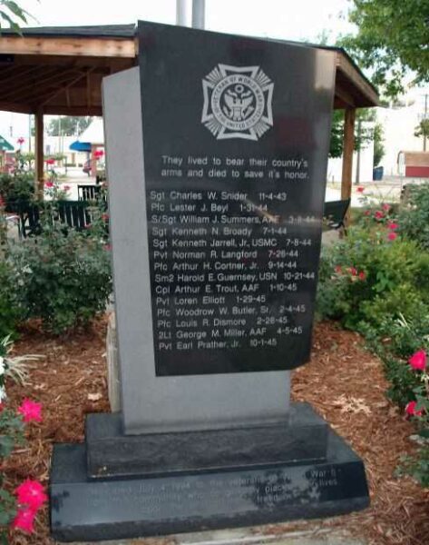 SELLERSBURG WORLD WAR II MEMORIAL