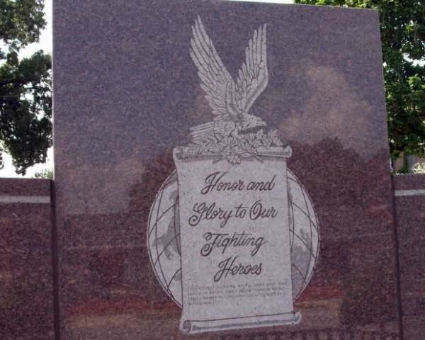 VERMILION COUNTY WORLD WAR II MEMORIAL DEDICATION STONE
