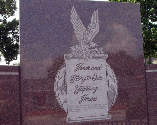 VERMILION COUNTY WORLD WAR II MEMORIAL DEDICATION STONE