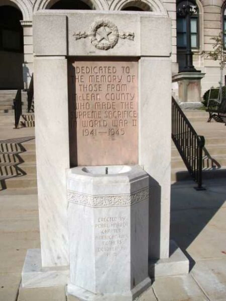 MCLEAN COUNTY WORLD WAR II MEMORIAL DRINKING FOUNTAIN
