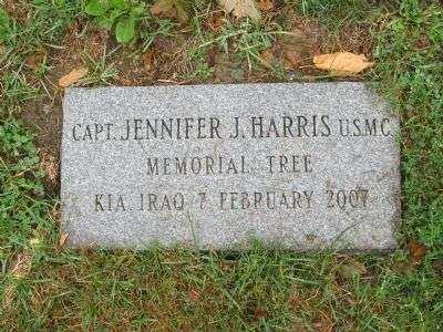 CAPT. JENNIFER J. HARRIS STREET TREE MEMORIAL PLAQUE