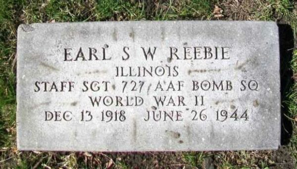 EARL S W REEBIE MEMORIAL CEMETERY STONE