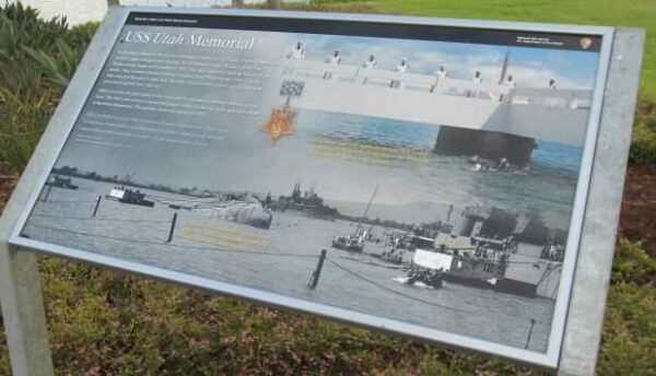 USS UTAH MEMORIAL PLAQUE