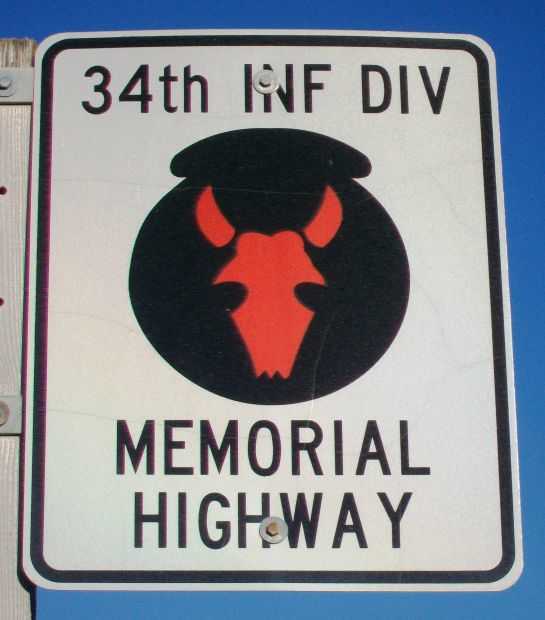 34TH INF DIV MEMORIAL HIGHWAY MARKER