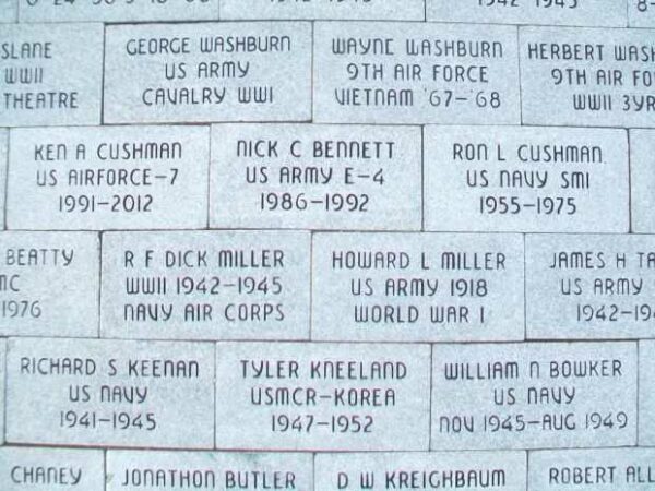 CHANUTE AREA VETERANS MEMORIAL PAVERS A